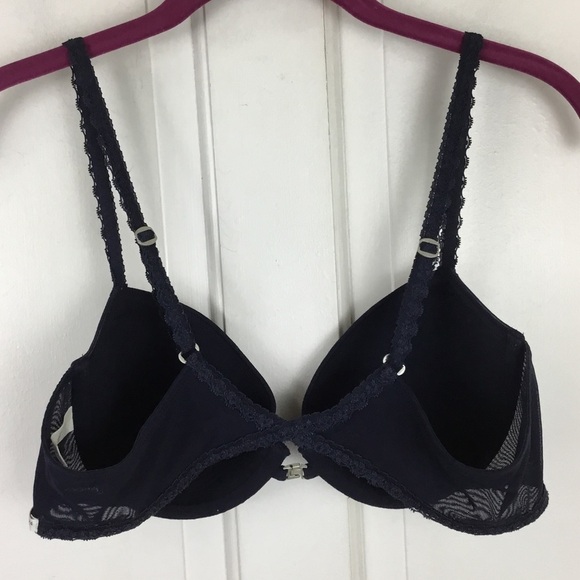 Gilly Hicks Front Close Bra Navy Blue 36C - Picture 7 of 7